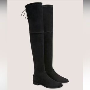 Stuart Weitzman lowland dark grey suede over the knee boots